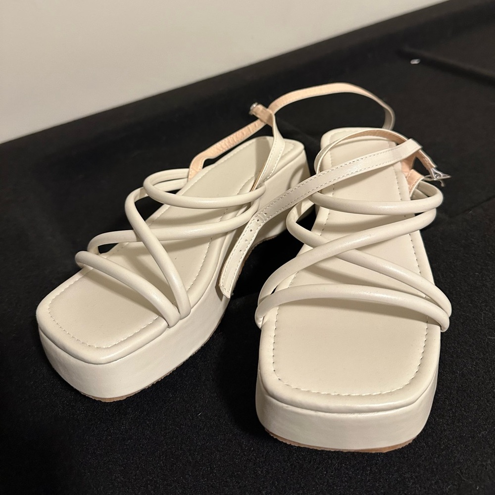 Elegant White Strappy Sandals